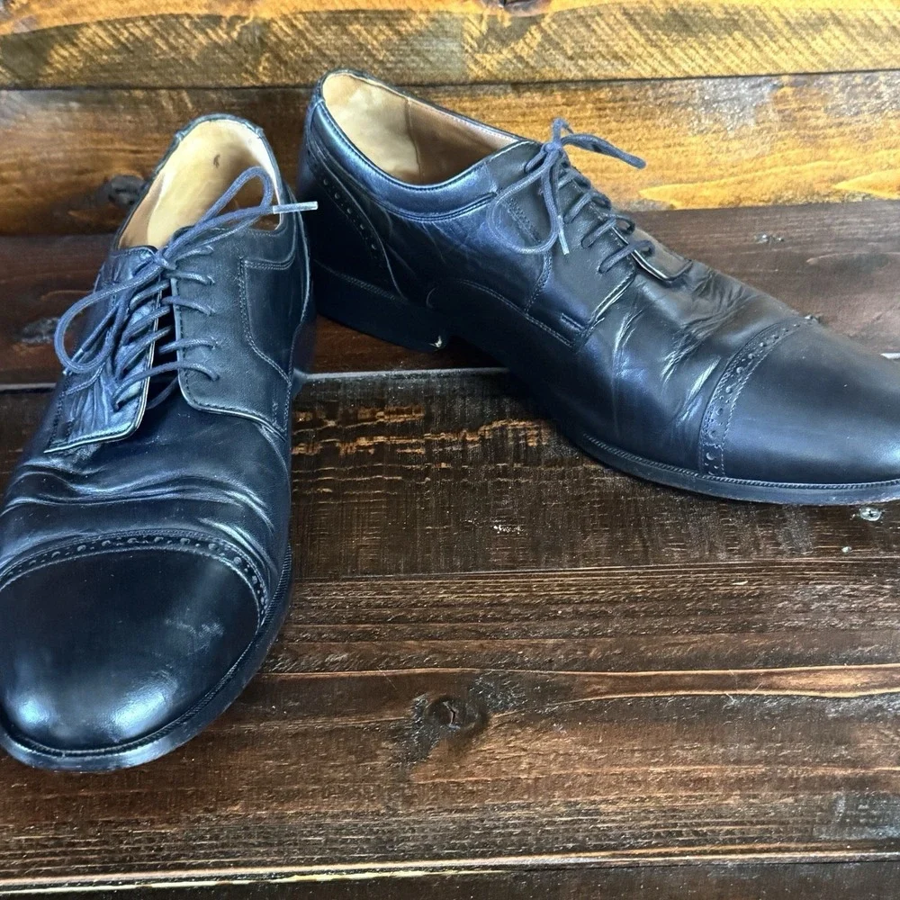 J. Murphy by Johnston & Murphy Leather Lace Up Shoes Men's Size 13 M Black India - Picture 6 of 12